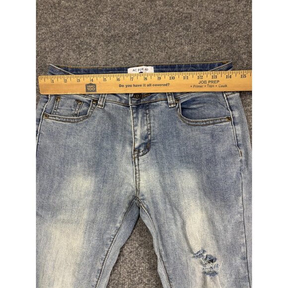 AC For AG Jeans Womens 4 28 Light Wash Flare Bell Bottom Distressed Raw Hem - Picture 3 of 9